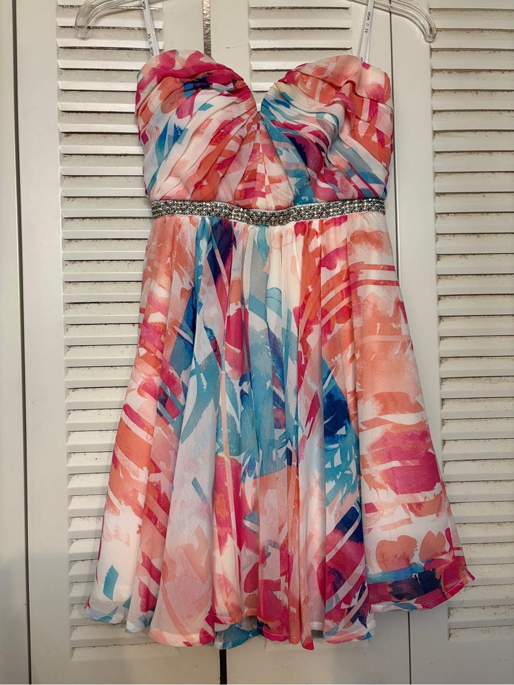 Love Reign Strapless Multicolor Cocktail Dress